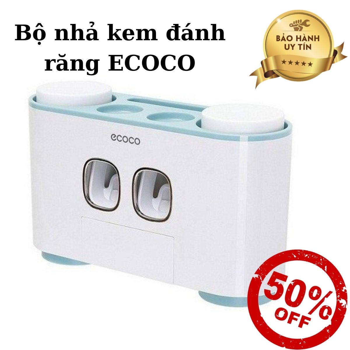 Kệ nhà tắm thông minh ecoco có 2 hộp nhả kem đánh răng tự động cao cấp , hộp đựng bàn chải, kem đánh răng ecoco e1802, sang trọng, tiện dụng