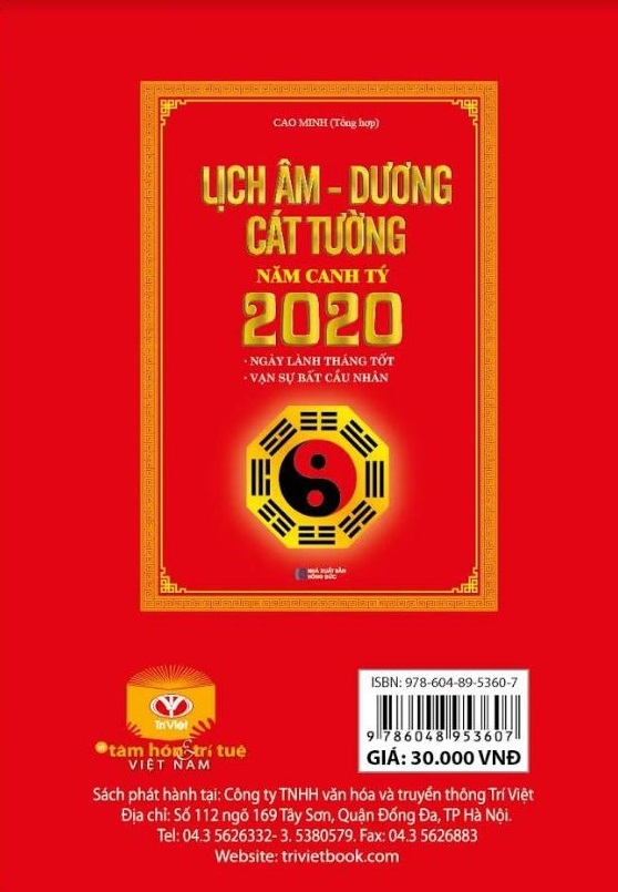 Fahasa - Lịch Âm - Dương Cát Tường Năm Canh Tý 2020