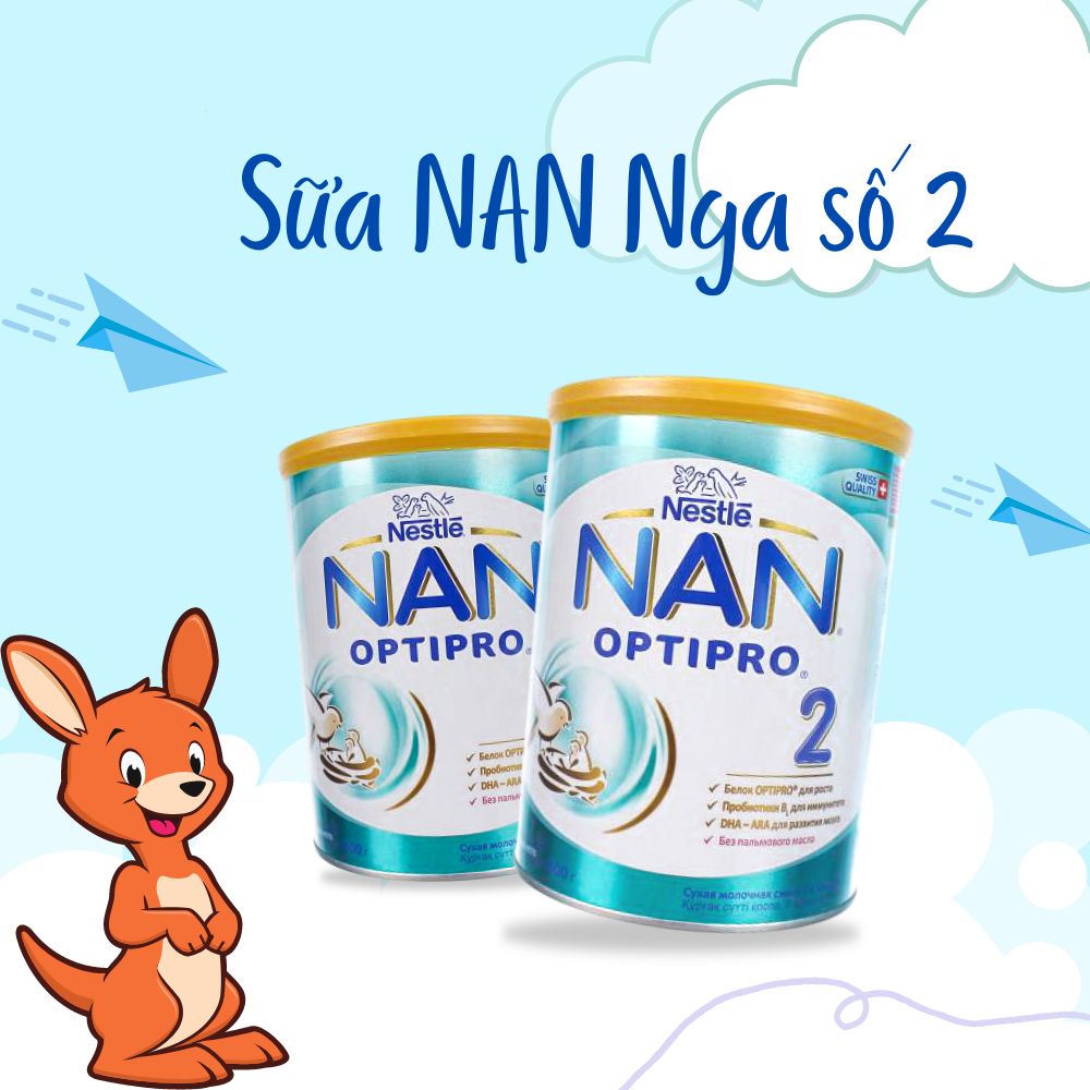 [Giảm 5K Voucher KM5K] Sữa Nan Nga số 2 800g Thương Hiệu Nestle (Thuỵ Sỹ)