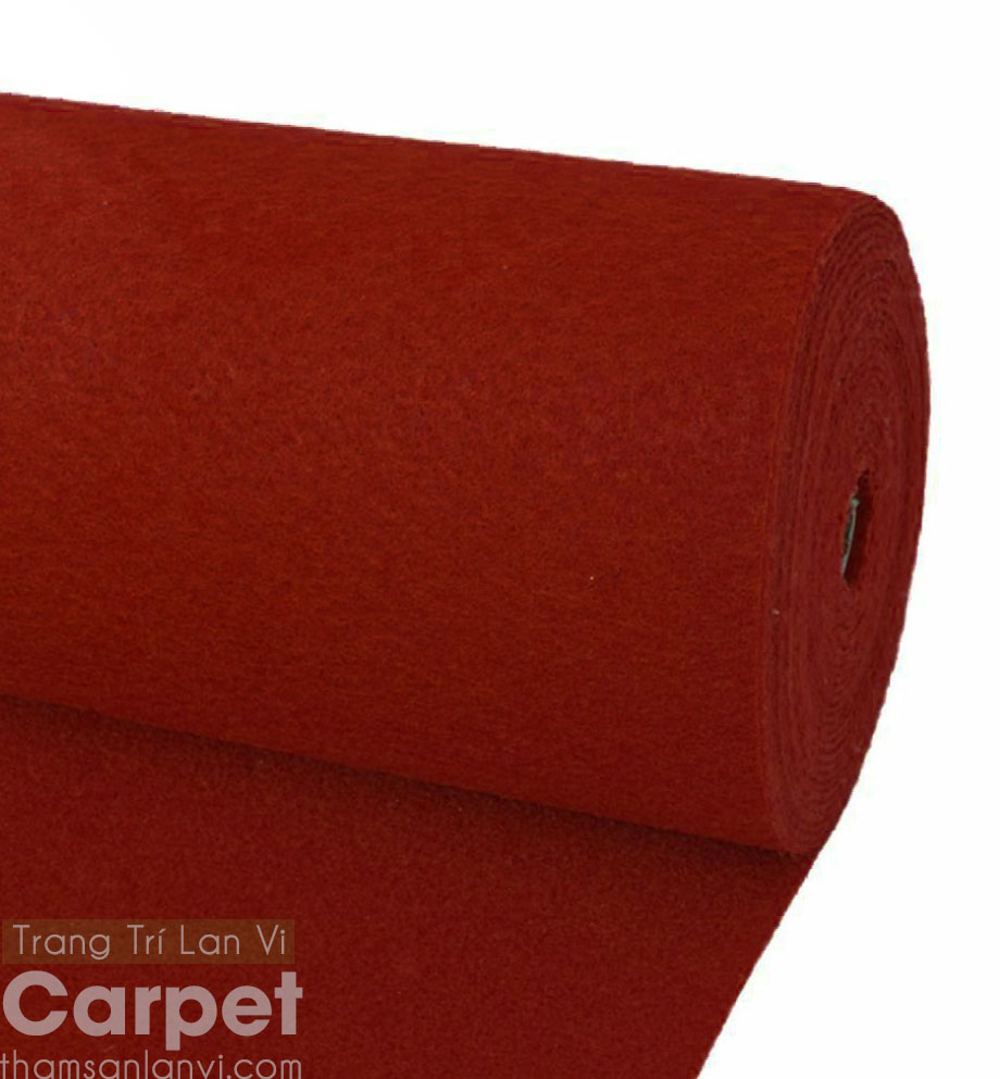 [HCM]Thảm nỉ trải sàn màu đỏ đô dày 3mm trải sàn nhà văn phòng sự kiện phòng bếp khổ 2m