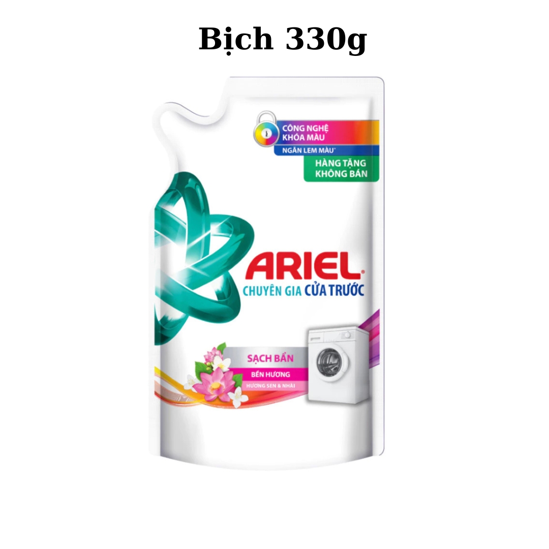 2 Bịch Nước Giặt Ariel Matic Đậm Đặc Cửa Trên Cửa Trước Mùi Hương Dịu Nhẹ 330g-Hàng khuyến mãi