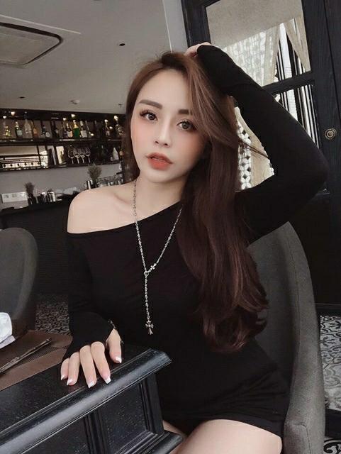 Áo thun tay dài trễ vai