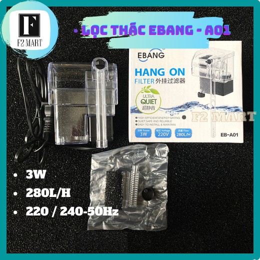 Lọc thác bể cá, bể thủy sinh ebang - a01