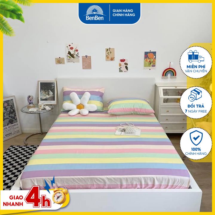 Drap bọc nệm đủ size, mịn mát vải chống nhăn, không ra màu không xù lông Ben ben- chat chọn mẫu - ga bọc nệm - ga giường - ga trải giường ben ben -  Bedspread mattress cover - pillowcase