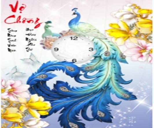 Tranh đính đá vợ chồng - lv159