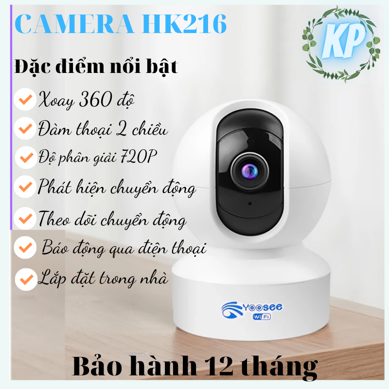 Camera yoosee trong nhà quan sát ban đêm hồng ngoại , kiểu dáng nhỏ gọn xoay 360