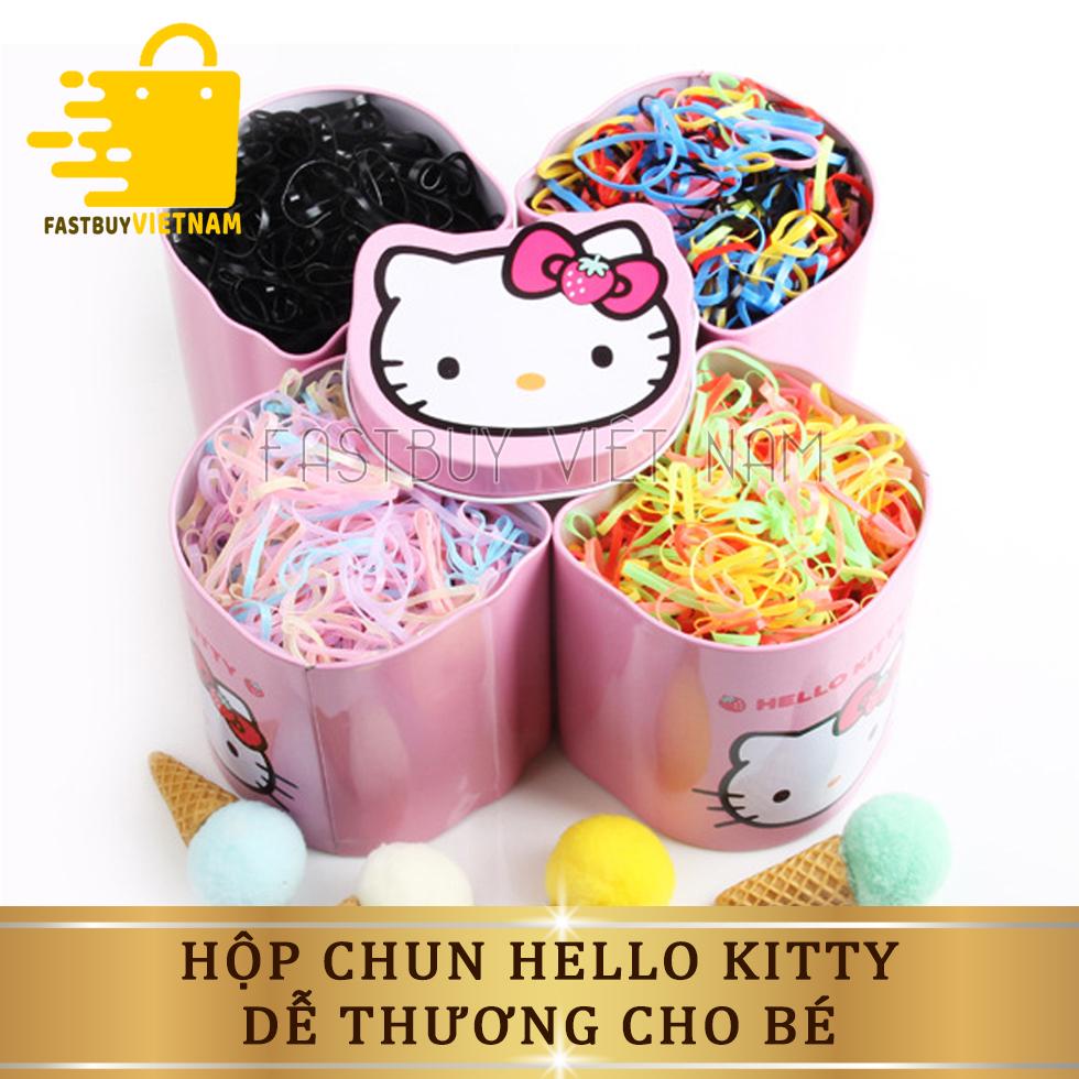 Hộp Chun Hellokity Nhiều Màu Sắc Siêu Xinh Cho Bé