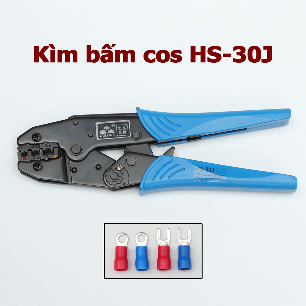 Kìm bấm cos Fasen HS-30J cốt chỉa chữ Y chữ O HS30J Colors