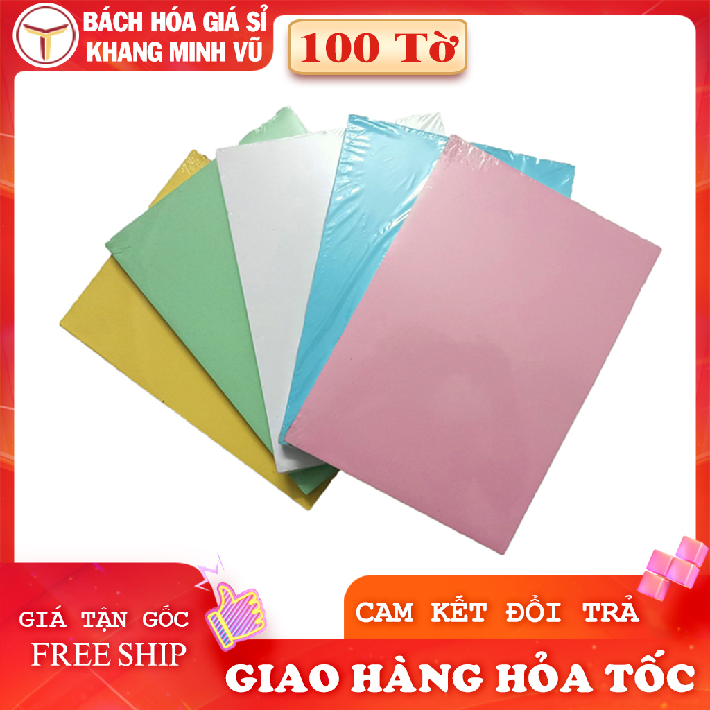 Bìa Giấy A4 Màu, Bìa Giấy A4 Trắng 180gsm