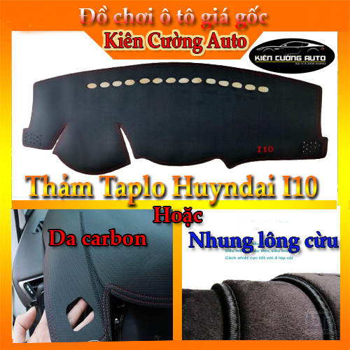 Thảm taplo huyndai i10 2010-2020 da carbon