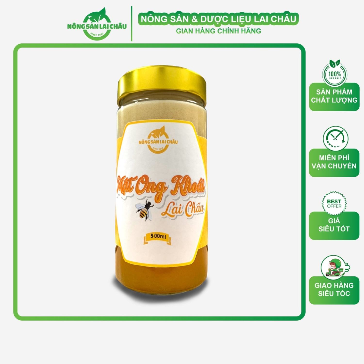 500ml mật ong khoái rừng lai châu nguyên chất