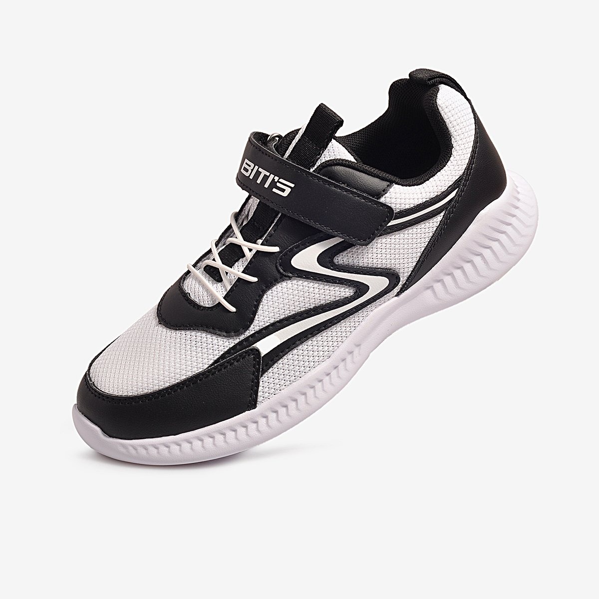 [Hoàn Xu] GIÀY THỂ THAO BATA HỌC SINH BÉ TRAI BITI'S XÉ DÁN BSB005100 (ĐEN) - BITIS BOYS SPORT SNEAKERS