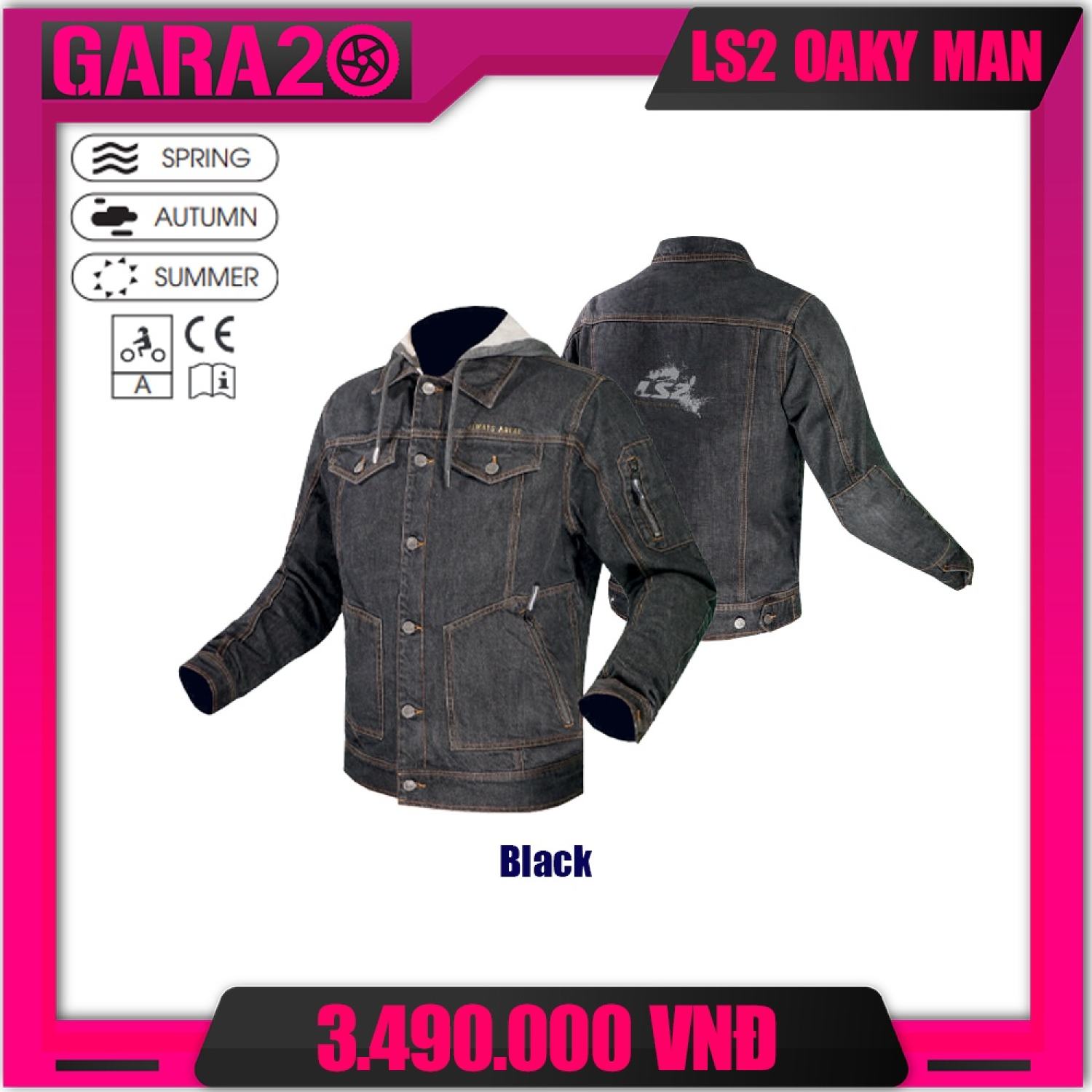 ÁO BẢO HỘ JEANS LS2 OAKY MAN - GARA20 Giá 4,188,000 Đồng*Miễn phí vận chuyển