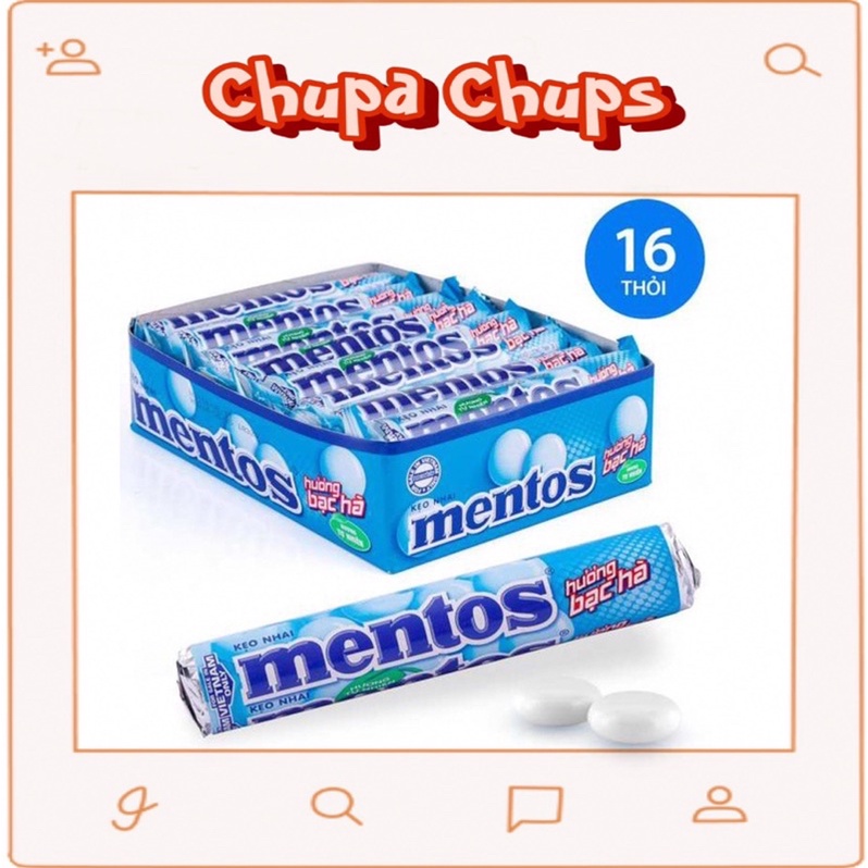 Kẹo nhai mentos bạc hà