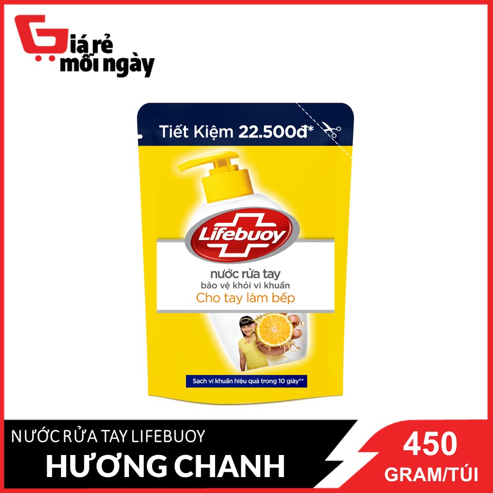 Nước Rửa Tay Lifebuoy Hương Chanh Khử Mùi 450gram/túi
