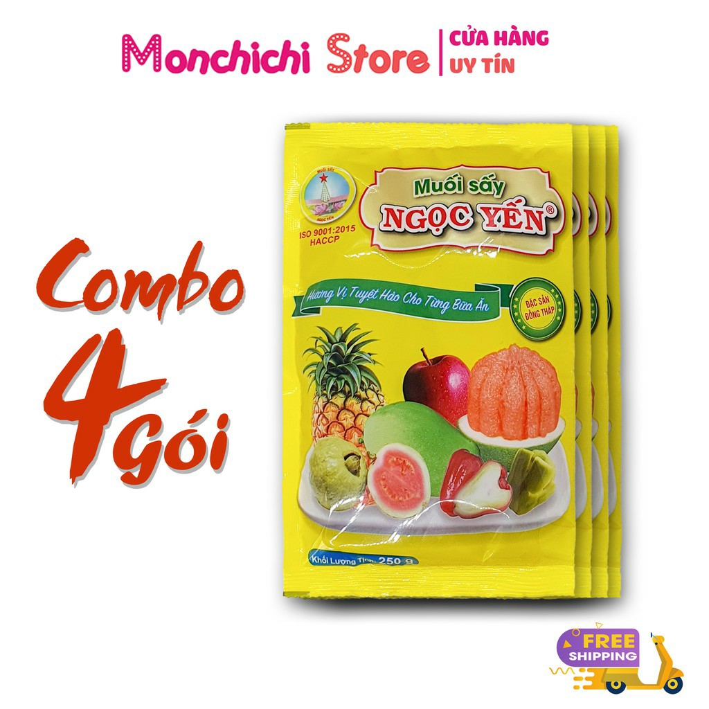 MUỐI SẤY NGỌC YẾN 4 GÓI LOẠI 250G DATE MỚI MỖI TUẦN