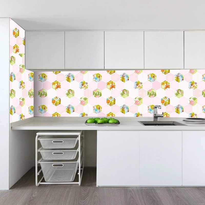 3 Mét Decal Dán Bếp Khổ 60cm Rộng Tráng Nhôm Chịu Nhiệt Có Keo - HÌNH LỤC GIÁC PB133