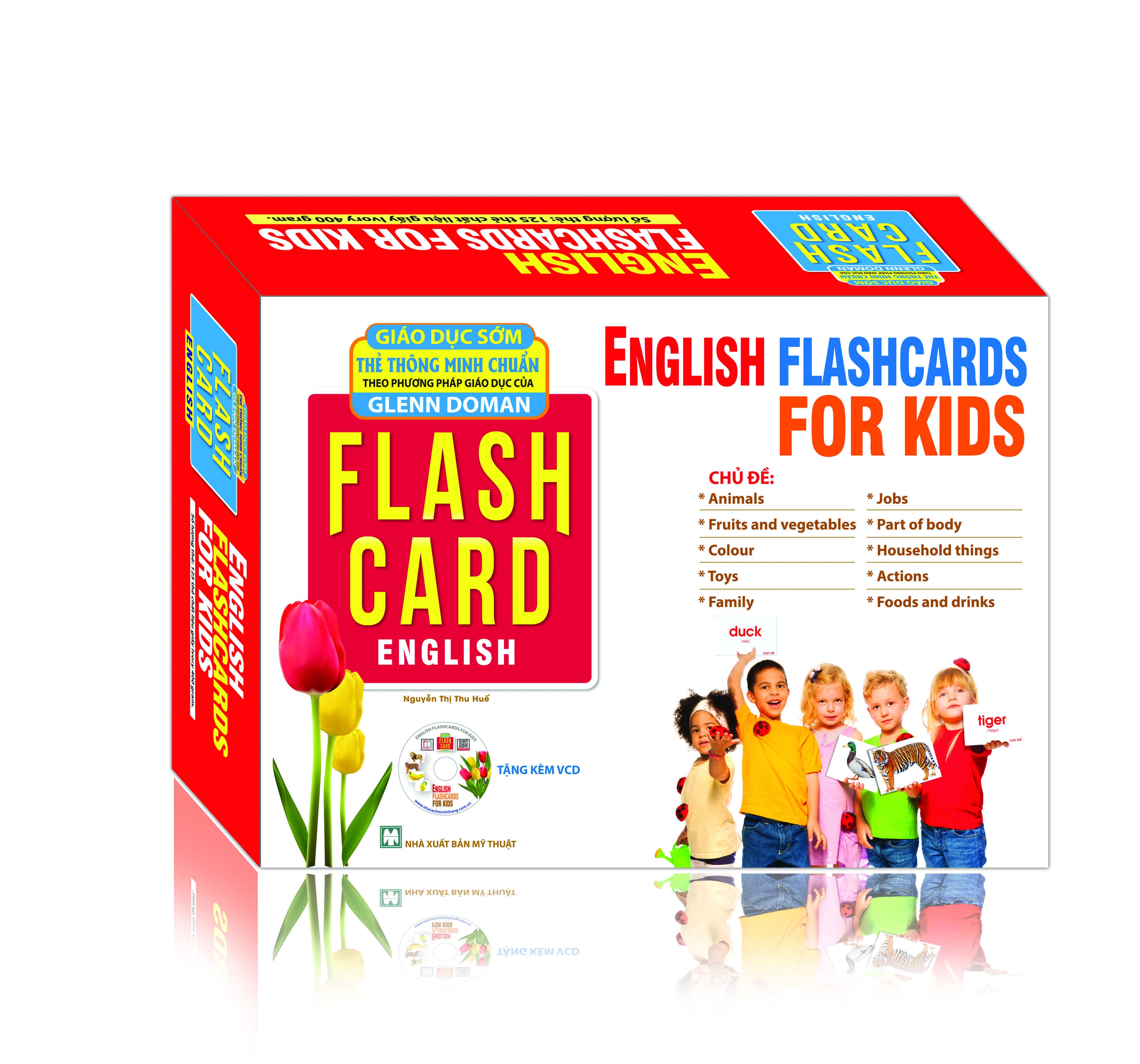 Sách - English flashcards for kids hộp