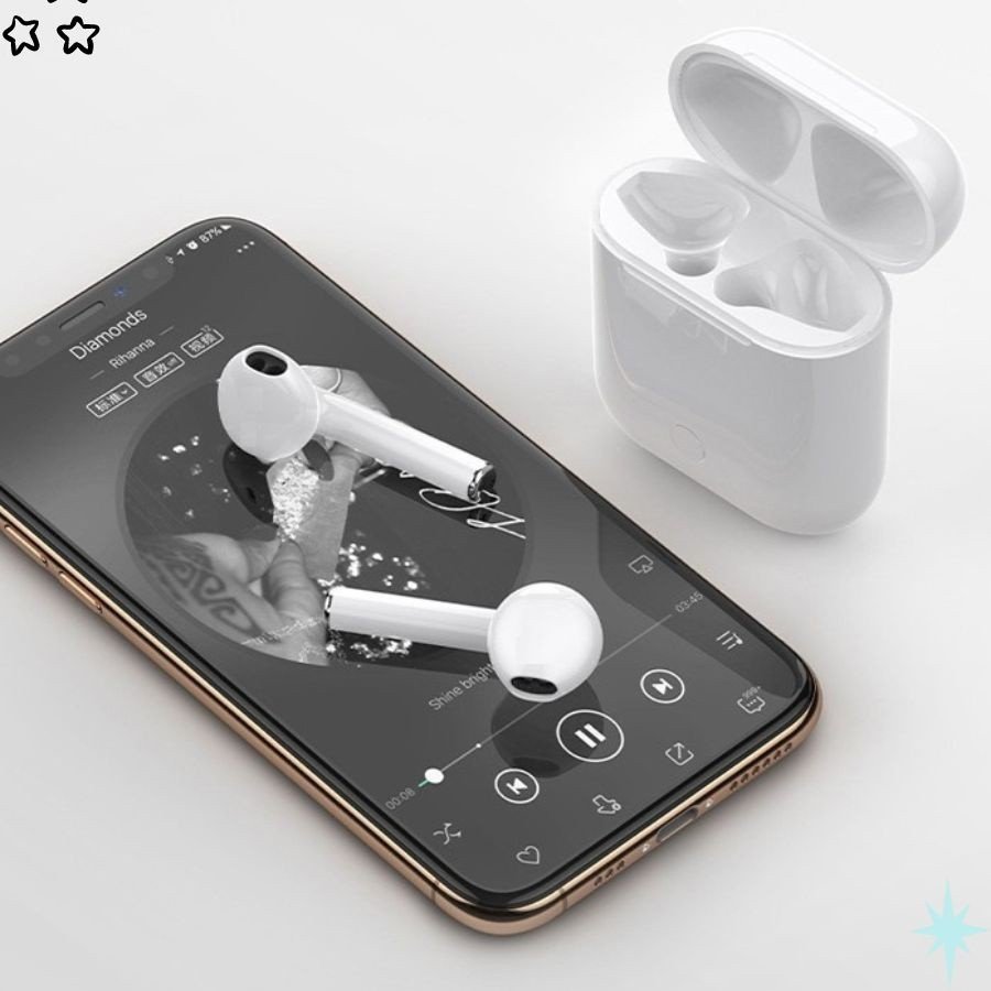 Tai nghe Bluetooth I12s công nghệ 5.0 tai nghe âm thanh Bass chuẩn lọc âm tốt tai nghe mini chất lượng cao - Bảo hành uy tín lỗi 1 đổi 1