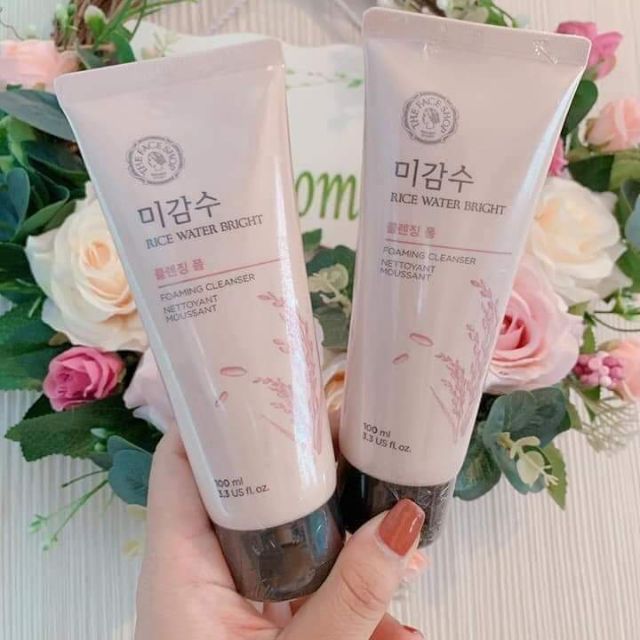 Sữa rửa mặt gạo Rice Water Bright Cleansing Foam The Face Shop – 100ml