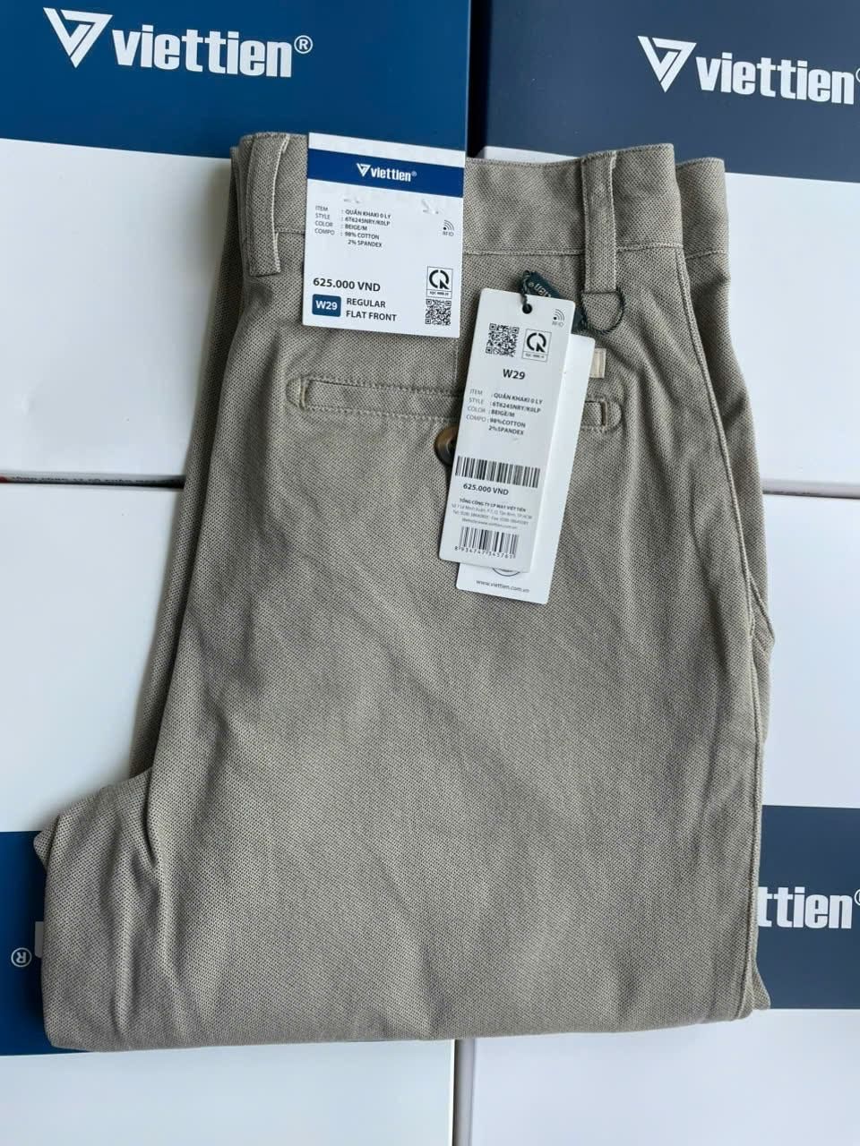 Quần Kaki nam Việt Tiến không pli (6T6245)