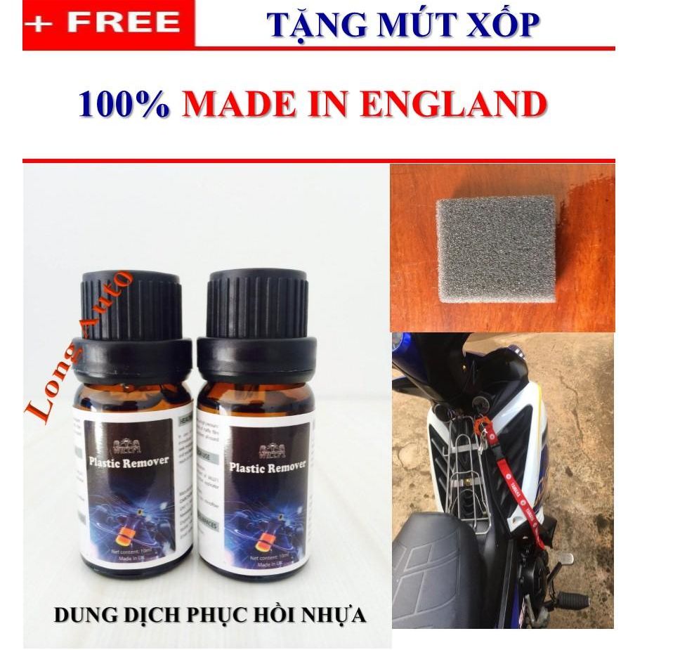 Bộ 2 chai phục hồi nhựa bạc màu Remover England 10ml