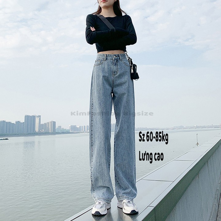 Quần ống rộng bigsize ,quần suông bigsize cạp lưng cao qua rốn 60-85kg BGS06