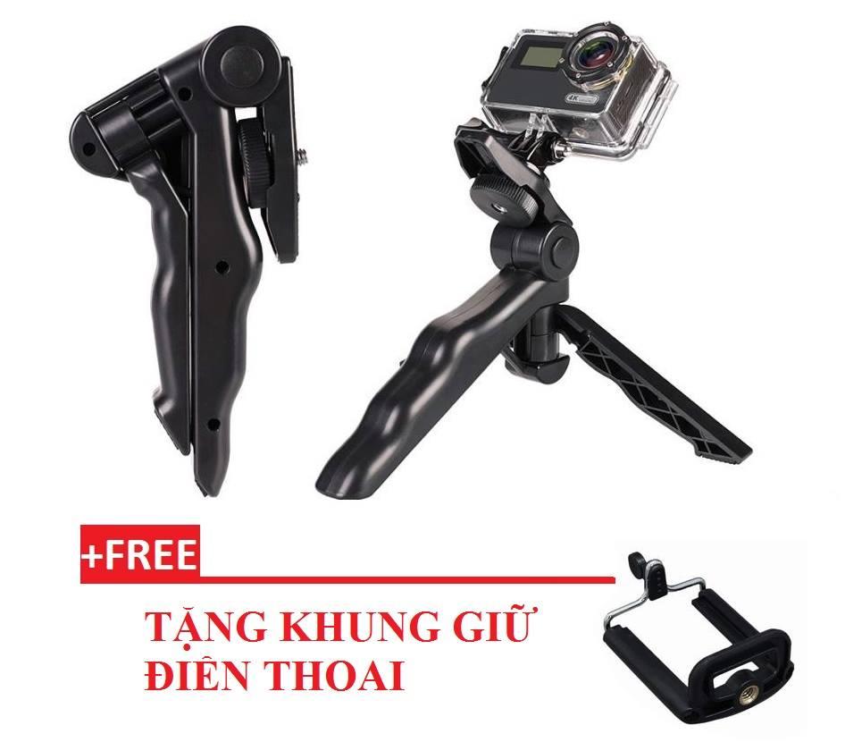 [HCM]Giá đỡ tripod mini 3 chân kẹp điện thoại kẹp camera hành trình Gopro Sjcam Eken Xiaomi phụ kiện camera hành trình giá rẻ + tặng kèm khung điện thoại