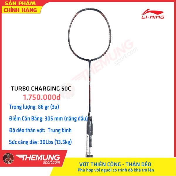 Vợt cầu lông LiNing Turbo Charging 50C Combact Vợt Thiên Công - Dẻo - Phù hợp với người chơi trung bình trở lên