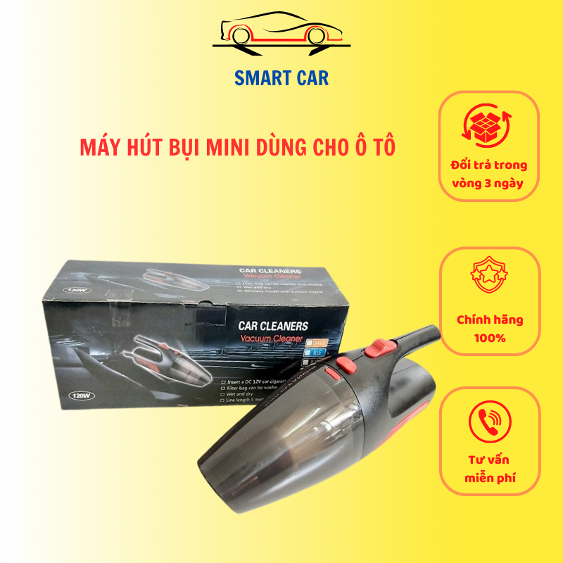 Máy hút bụi cầm tay mini sạc pin, máy hút bụi mini dùng trên ô tô - smart car
