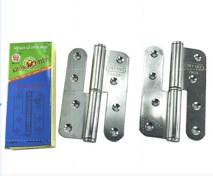 Bản lề inox việt tiệp 08125 có phân biệt trái,phải - 1 bộ gồm 2 cái như hình