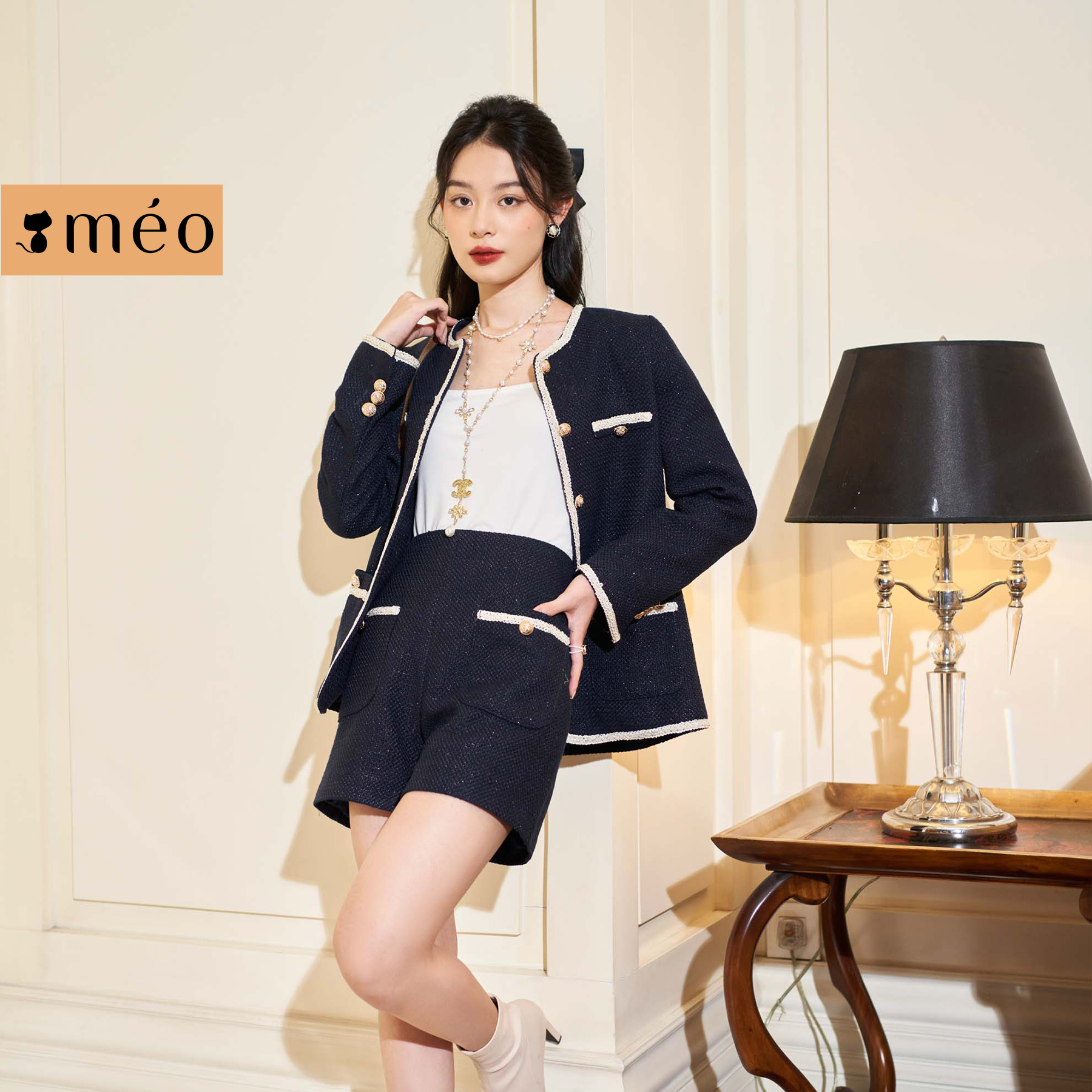 Quần short dạ tweed Destiny