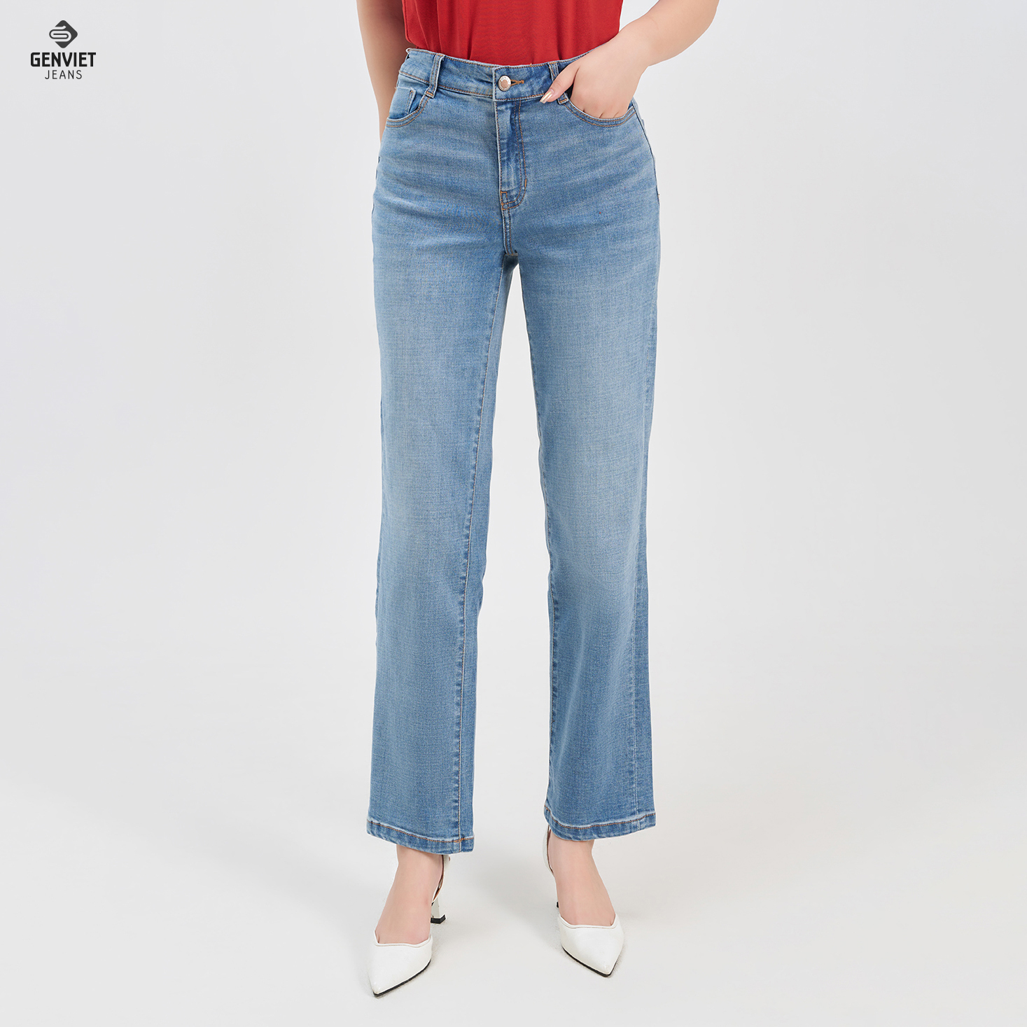 Quần Dài Nữ Jeans Đứng DQ109J8286