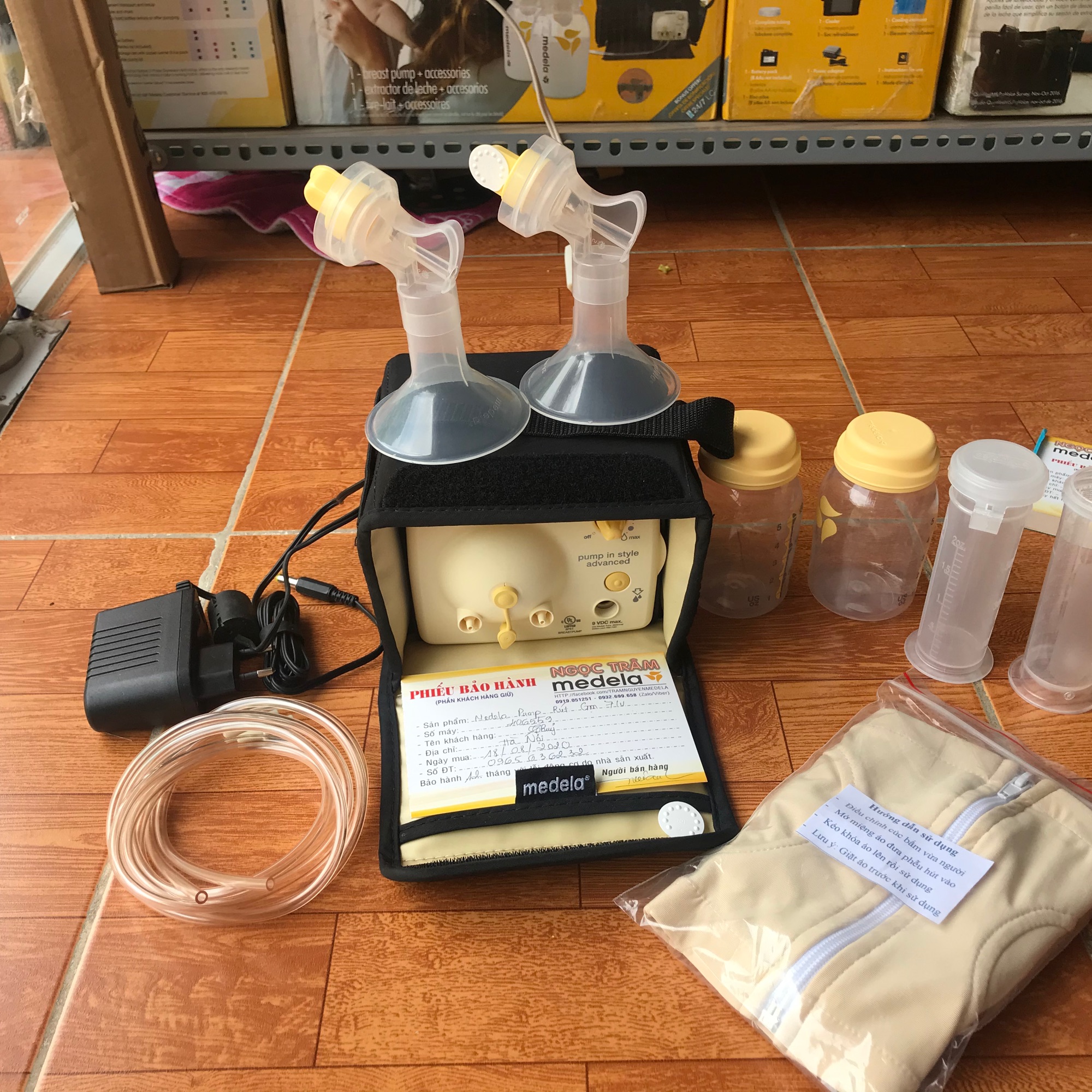 Máy hút sữa điện đôi medela Pump máy và phụ kiện 95%