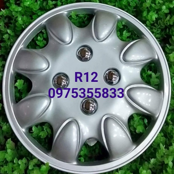 2 ốp lazang 12 inch Minh Hà Auto R12 ốp lazang R12,chụp mâm ô tô 12 inch ,ốp mâm12 inch, ốp mâm sắt phù hợp cho mọi loại xe