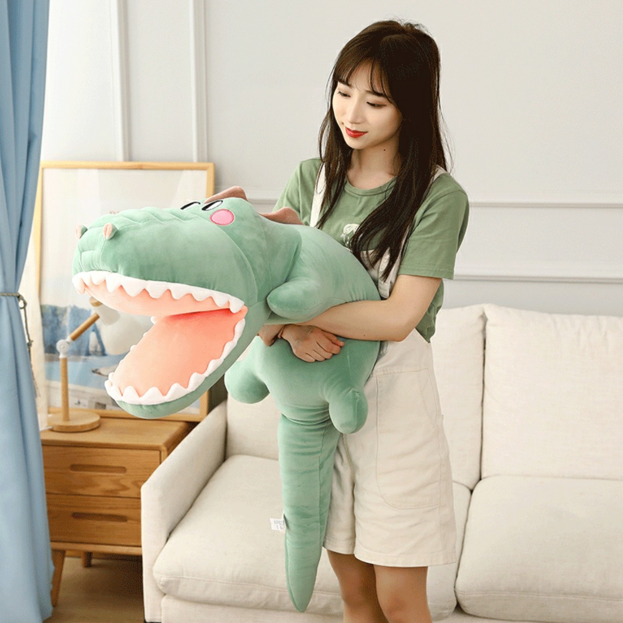 Gấu bông cá sấu miệng rộng - gấu bông cá sấu mắt liếc