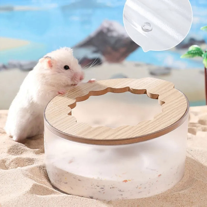 Hamster phòng tắm nhà sand đầy đủ trong suốt nước tiểu cát lưu vực gấu vàng cung cấp Cát tắm container nhỏ phòng tắm