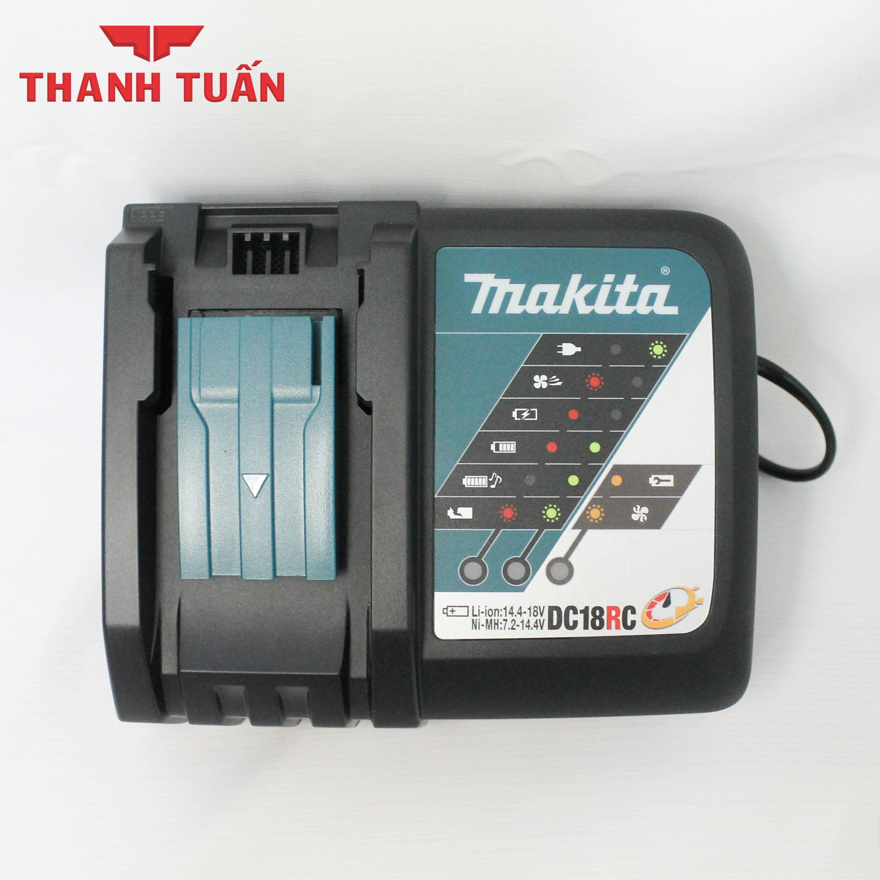 Bộ sạc nhanh pin 14,4v-18v makita 18v dc18rc 195584-2