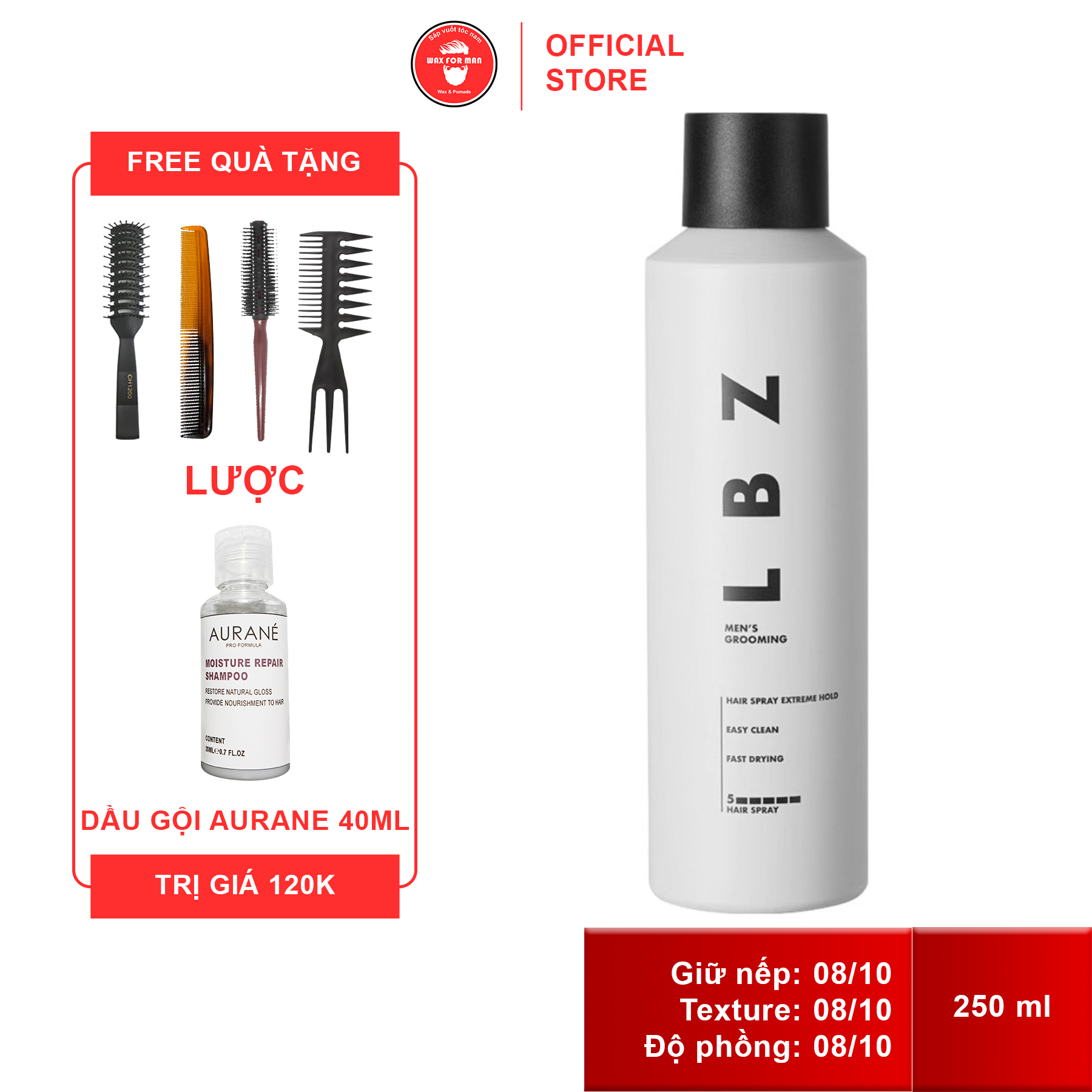 Gôm xịt tóc lbz hair spray