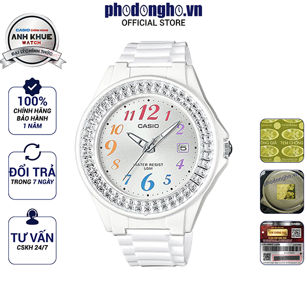 Đồng hồ nữ dây nhựa Casio Anh Khuê LX-500H-7BVDF