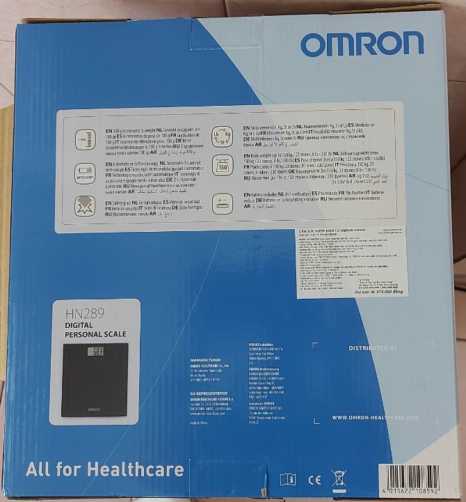 Cân sức khỏe omron hn-289 / omron hn289 / cân sức khỏe điện tử / cân điện tử / can dien tu omron / can suc khoe dien tu omron- màu xanh