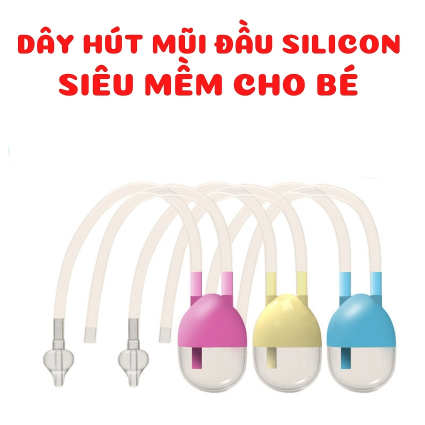 Dây hút mũi đầu silicon siêu mềm cho bé , dụng cụ hút mũi cho bé bằng silicon