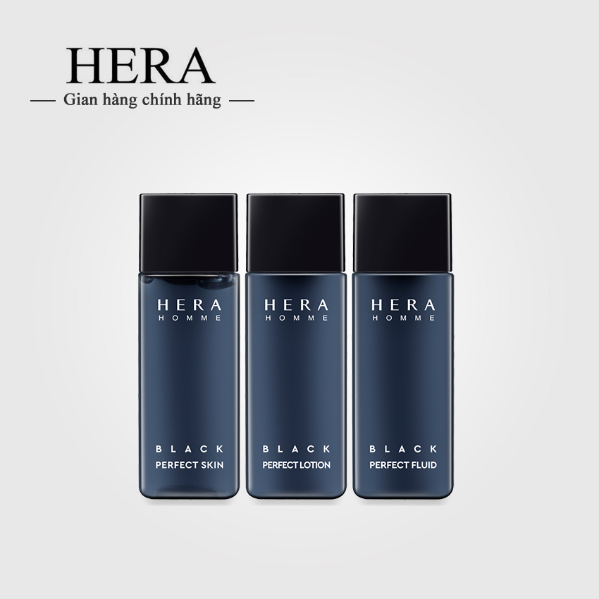 Bộ dưỡng da nam Hera Homme Black Perfect 3pcs - Set dưỡng da nam Hera mini
