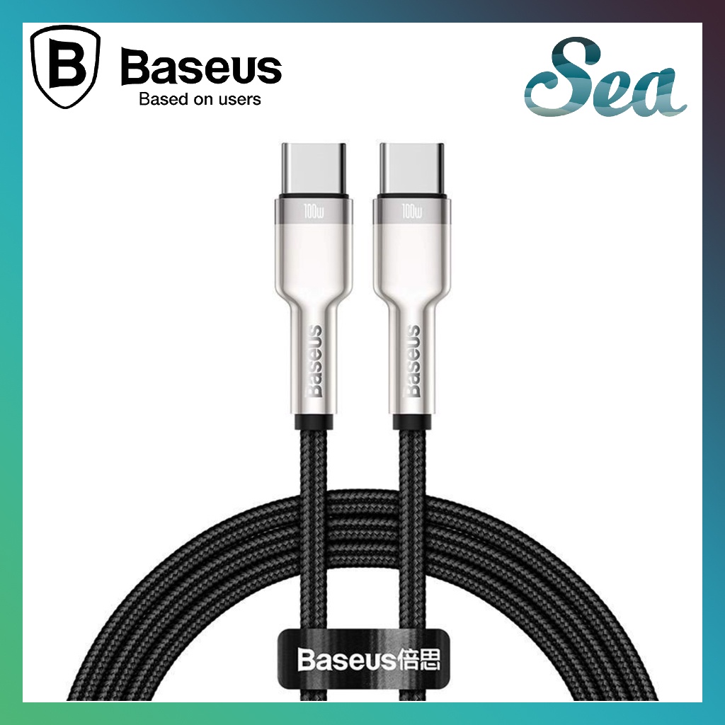 Cáp sạc pd 100w baseus cafule series metal data cable type-c to type-c