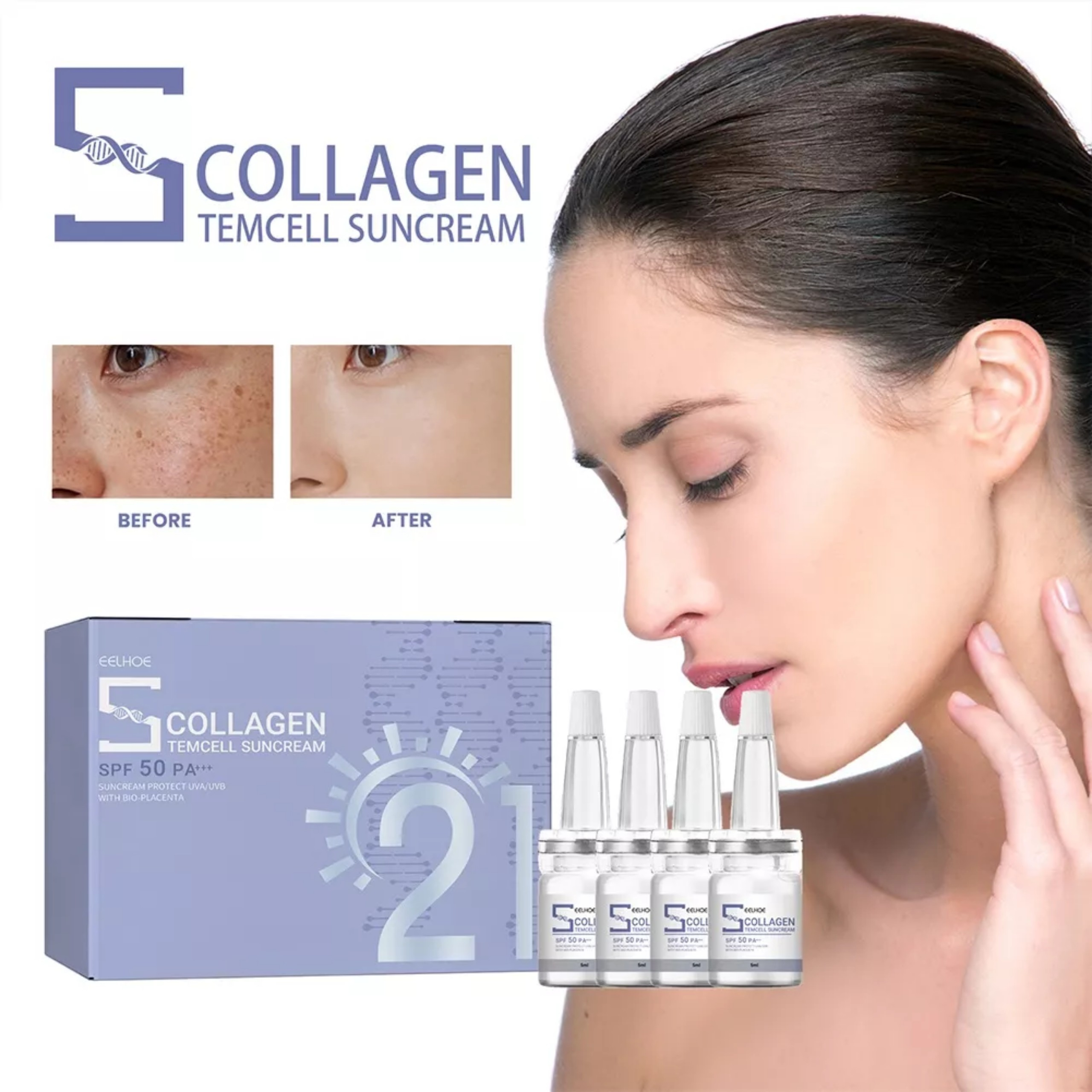 (Chuẩn hàng) Serum Chống Nắng Tế Bào Gốc  21H SCOLLAGEN EELHOE