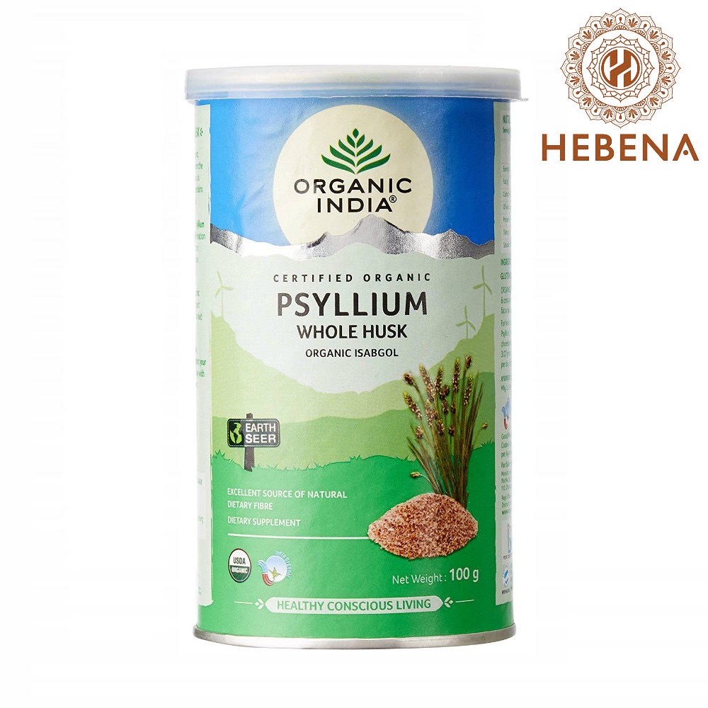 Vỏ hạt mã đề cung cấp chất xơ tự nhiên Organic India Organic Whole Husk Psyllium - hebenastore