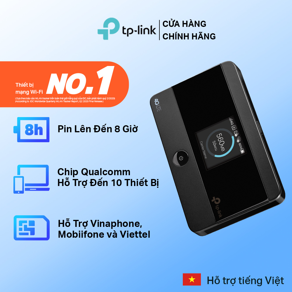 Bộ Phát Wifi Di Động TP-Link M7350 3G/4G LTE 150Mbps - Hàng Chính Hãng