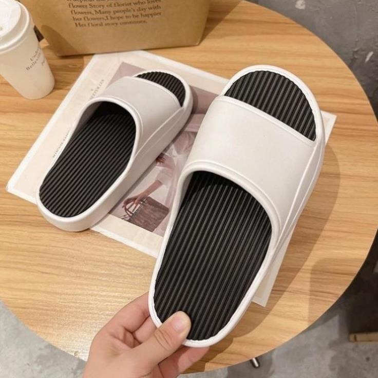 Dép quoai ngang nữ, đế bánh mỳ cao 5cm