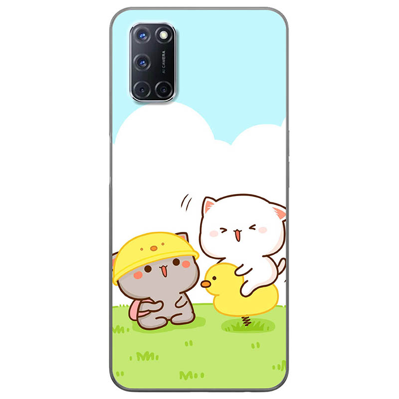Ốp lưng nhựa dẻo oppo a52, oppo a92 mẫu cặp đôi mèo