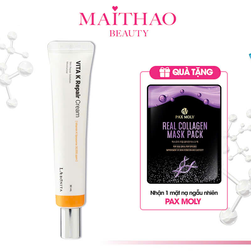  LaBonita Kem Dưỡng Ẩm Phục Hồi Da Vita K Repair Cream 30ml TẶNG Mặt Nạ Pax Moly 